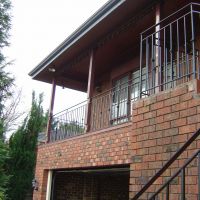 Black Outdoor Wrought Iron Balustrade