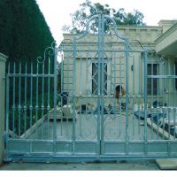 Silver Outdoor Wrought Iron Gates